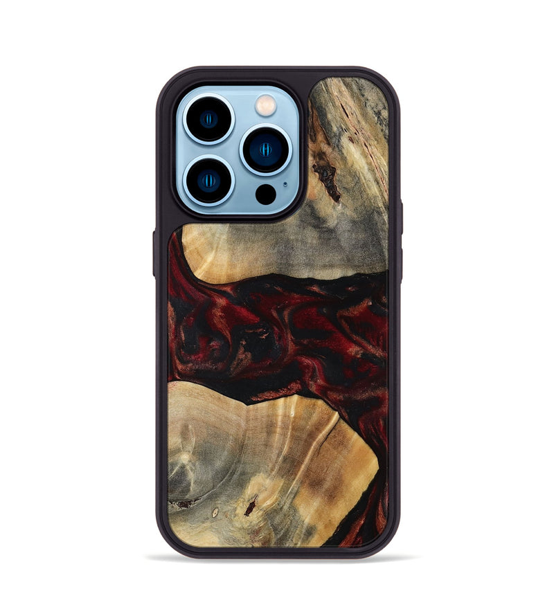 iPhone 14 Pro Wood Phone Case - Juana (Red, 797421)