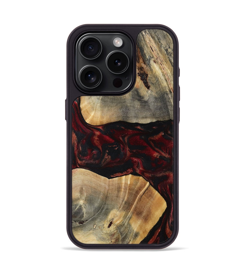 iPhone 15 Pro Wood Phone Case - Juana (Red, 797421)