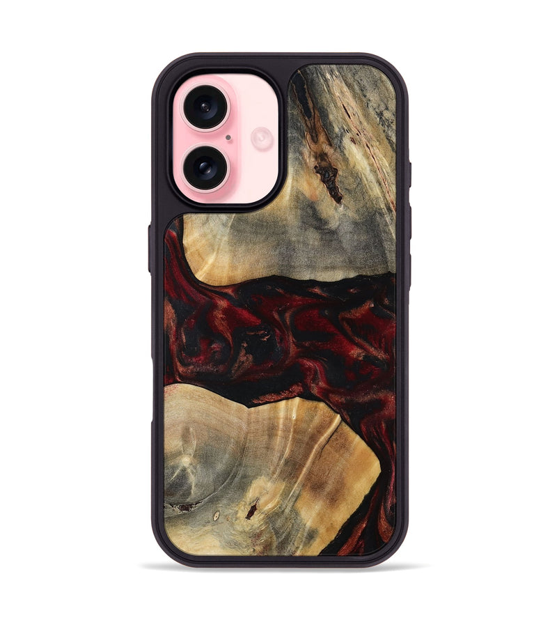 iPhone 16 Wood Phone Case - Juana (Red, 797421)