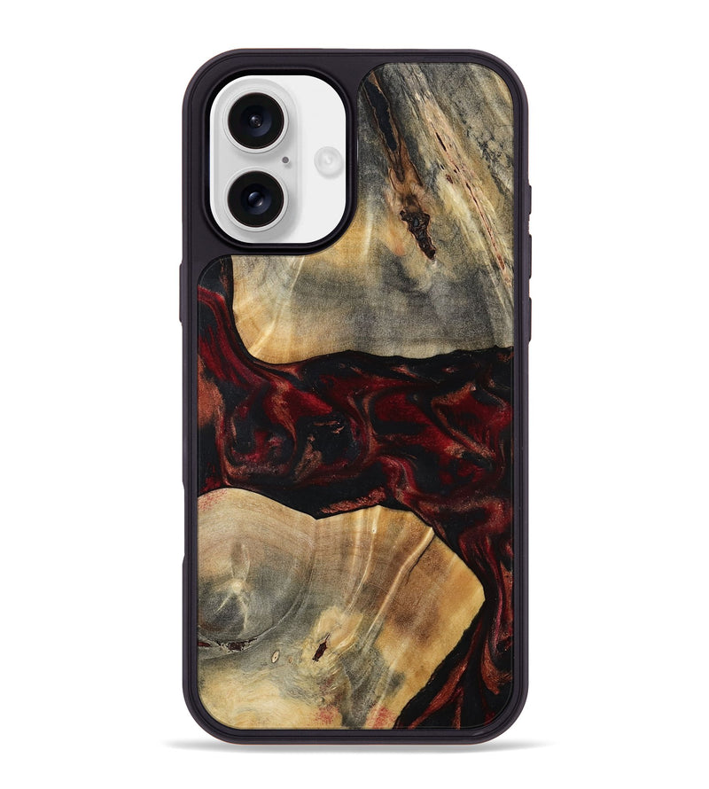 iPhone 16 Plus Wood Phone Case - Juana (Red, 797421)