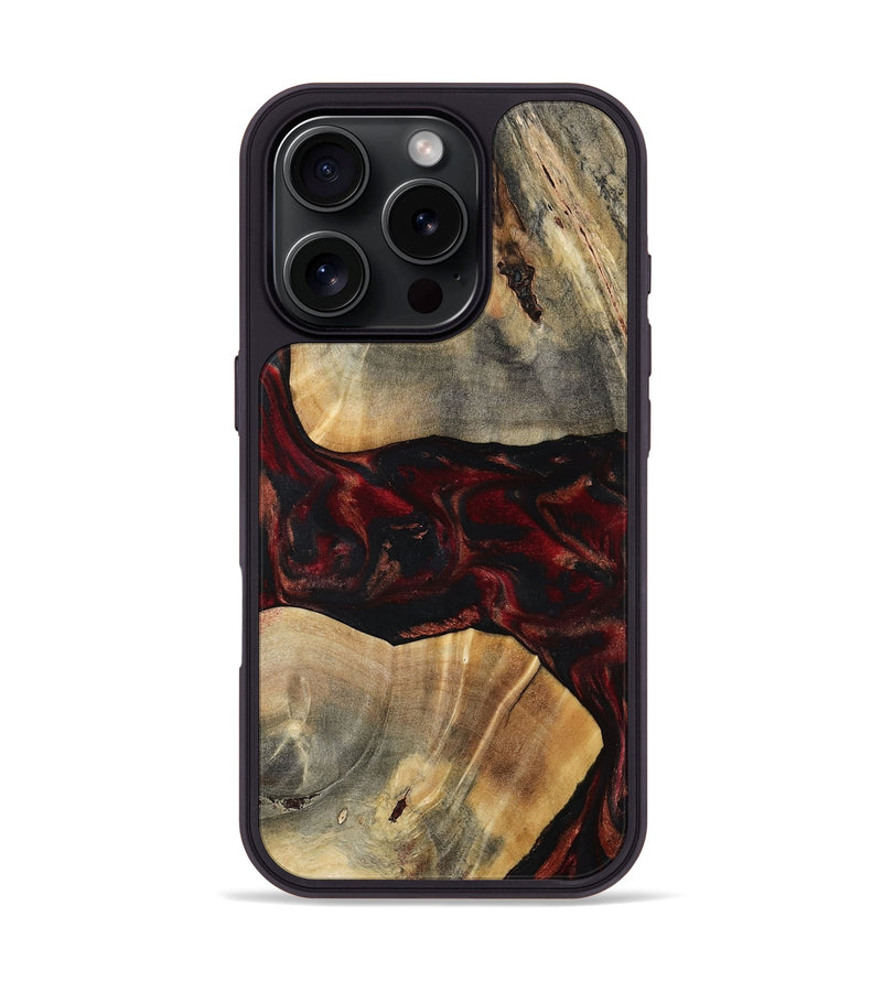 iPhone 16 Pro Wood Phone Case - Juana (Red, 797421)
