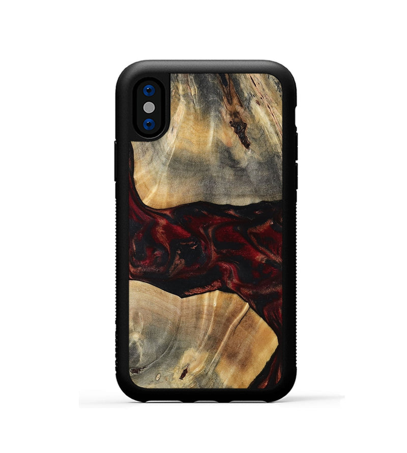 iPhone Xs Wood Phone Case - Juana (Red, 797421)