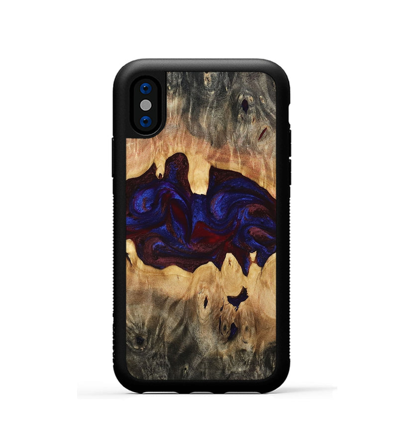 iPhone Xs Wood Phone Case - Kailee (Red, 797427)