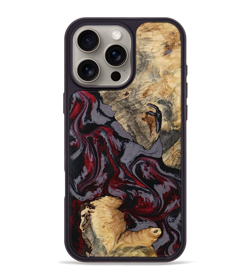 iPhone 16 Pro Max Wood Phone Case - Santana (Red, 797433)