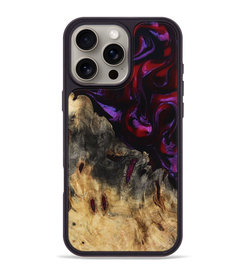 iPhone 16 Pro Max Wood Phone Case - Marion (Red, 797435)