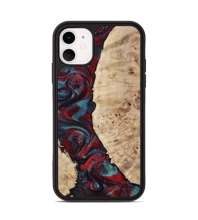 iPhone 11 Wood Phone Case - Jenesis (Red, 797436)