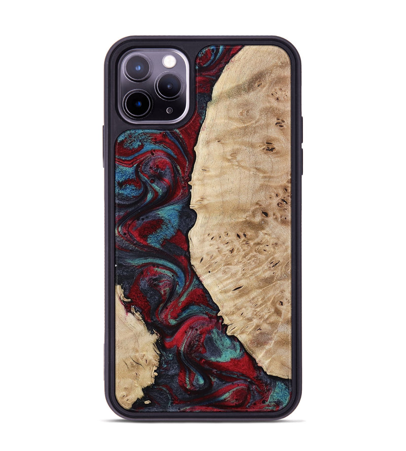 iPhone 11 Pro Max Wood Phone Case - Jenesis (Red, 797436)