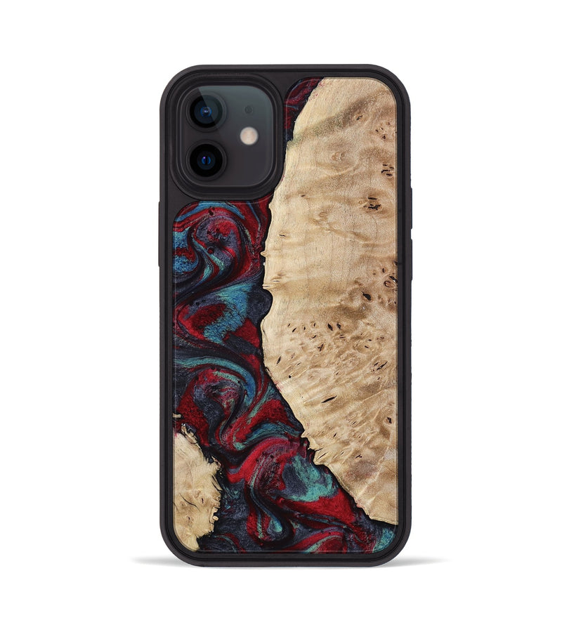 iPhone 12 Wood Phone Case - Jenesis (Red, 797436)