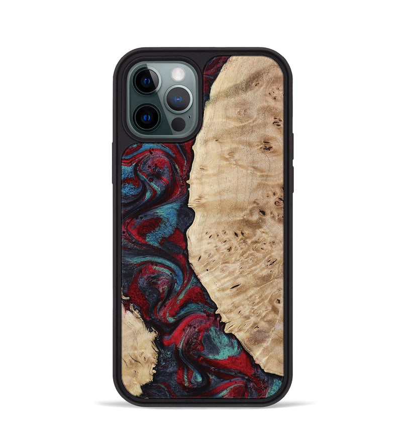 iPhone 12 Pro Wood Phone Case - Jenesis (Red, 797436)