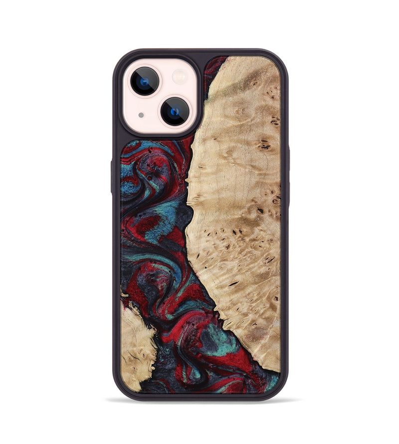iPhone 14 Wood Phone Case - Jenesis (Red, 797436)