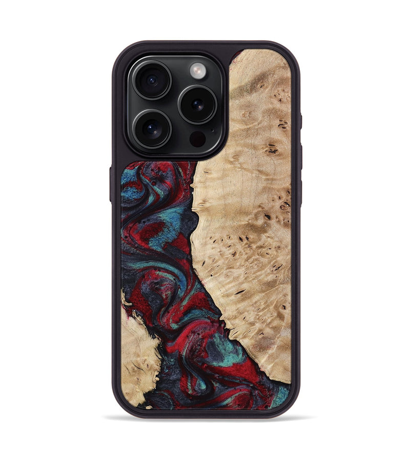 iPhone 15 Pro Wood Phone Case - Jenesis (Red, 797436)