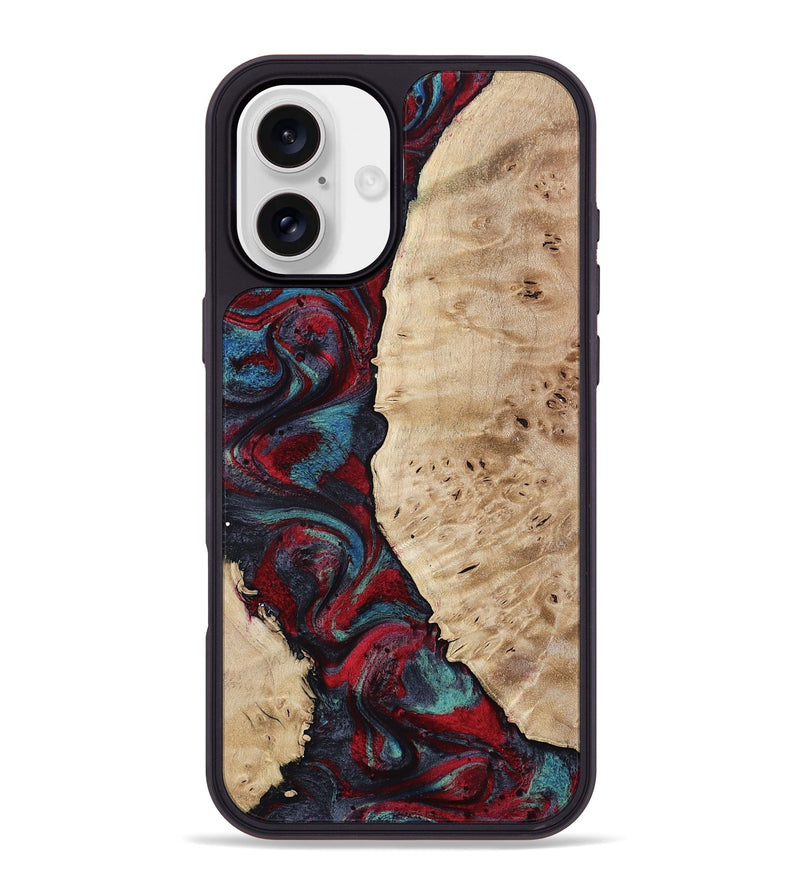 iPhone 16 Plus Wood Phone Case - Jenesis (Red, 797436)