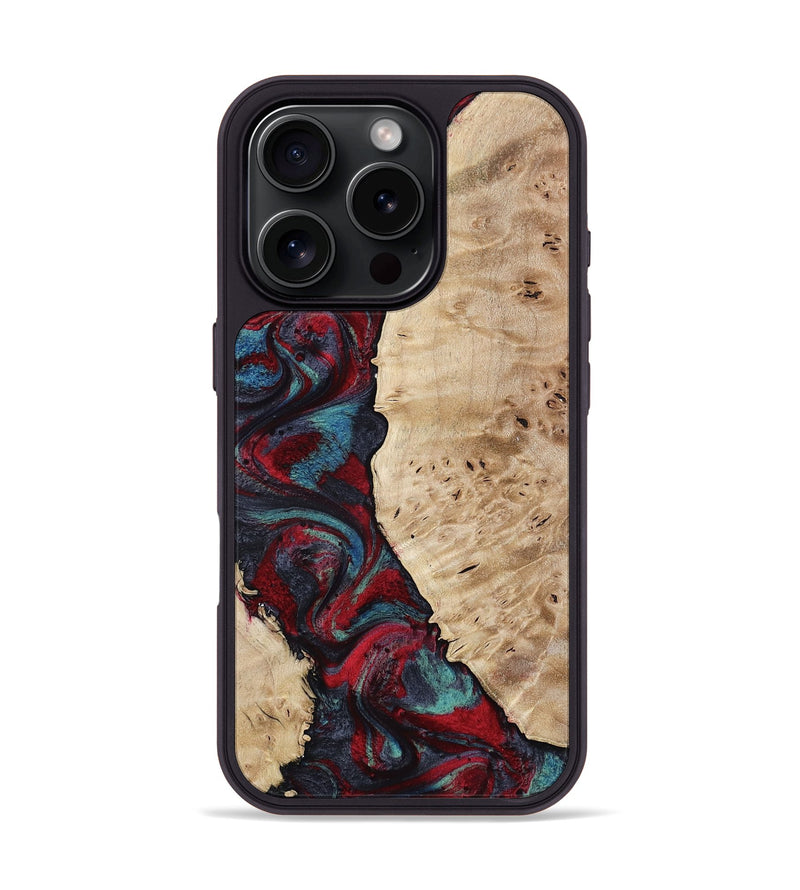 iPhone 16 Pro Wood Phone Case - Jenesis (Red, 797436)
