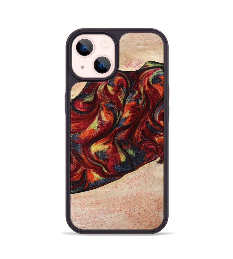 iPhone 14 Wood Phone Case - Eve (Red, 797437)