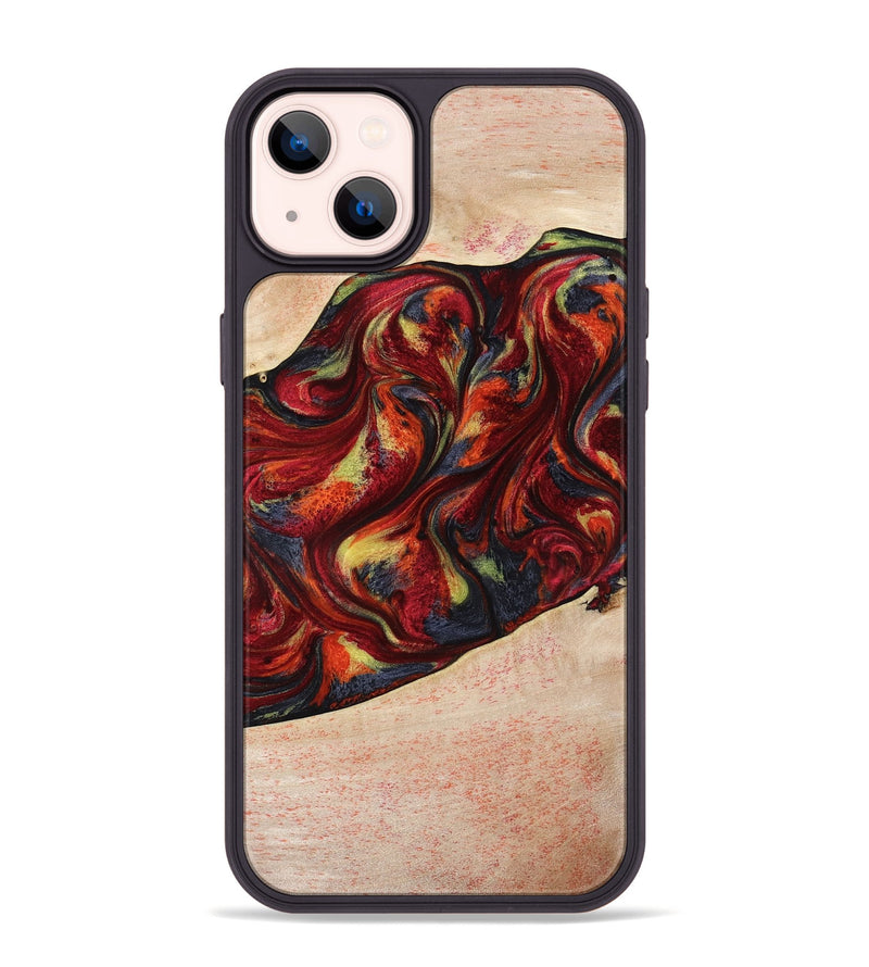 iPhone 14 Plus Wood Phone Case - Eve (Red, 797437)