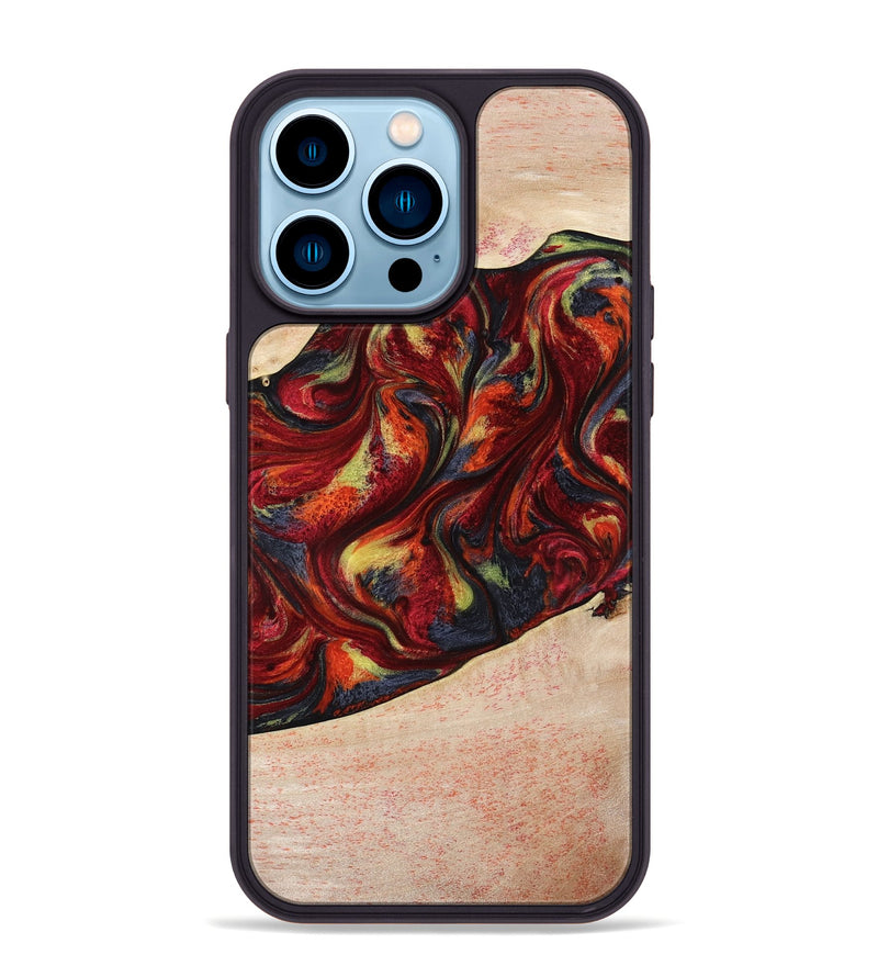 iPhone 14 Pro Max Wood Phone Case - Eve (Red, 797437)