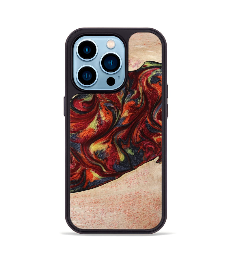 iPhone 14 Pro Wood Phone Case - Eve (Red, 797437)