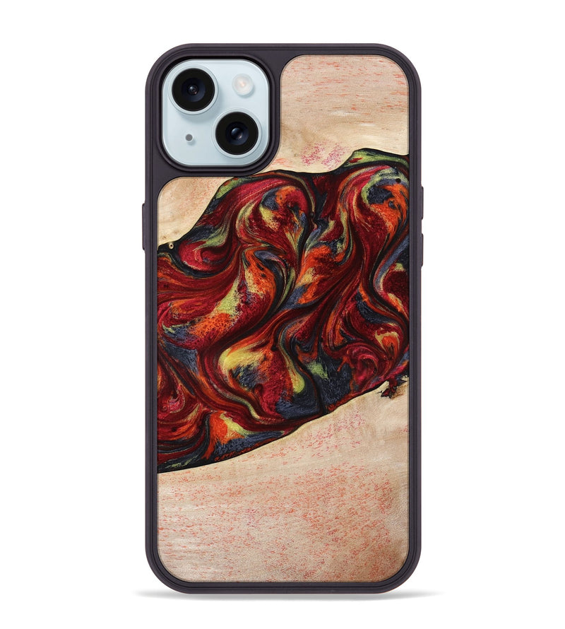 iPhone 15 Plus Wood Phone Case - Eve (Red, 797437)