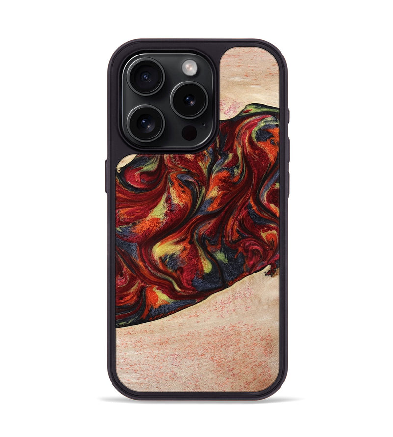 iPhone 15 Pro Wood Phone Case - Eve (Red, 797437)