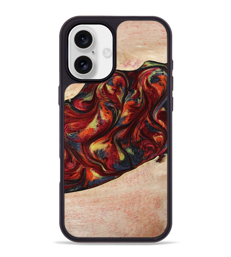iPhone 16 Plus Wood Phone Case - Eve (Red, 797437)