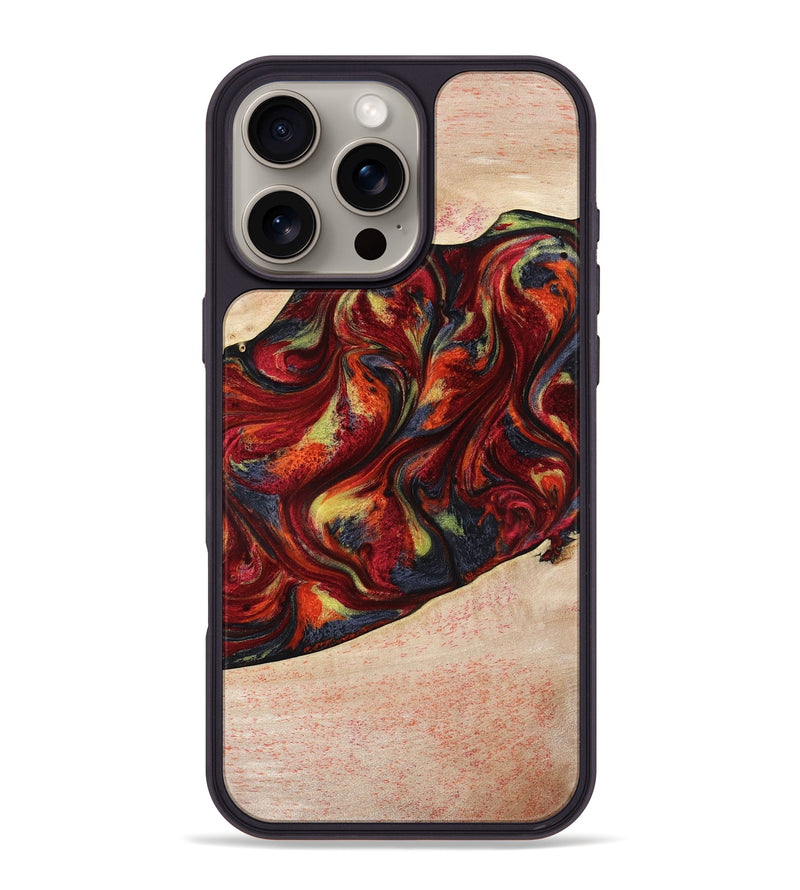 iPhone 16 Pro Max Wood Phone Case - Eve (Red, 797437)