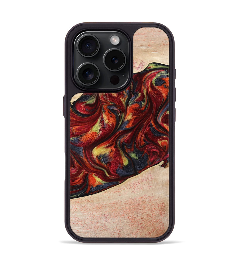 iPhone 16 Pro Wood Phone Case - Eve (Red, 797437)