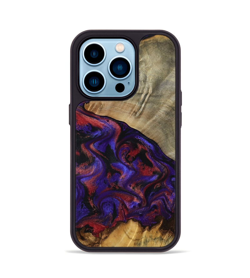 iPhone 14 Pro Wood Phone Case - Darcie (Purple, 797438)