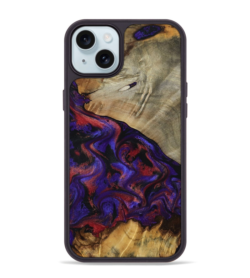iPhone 15 Plus Wood Phone Case - Darcie (Purple, 797438)