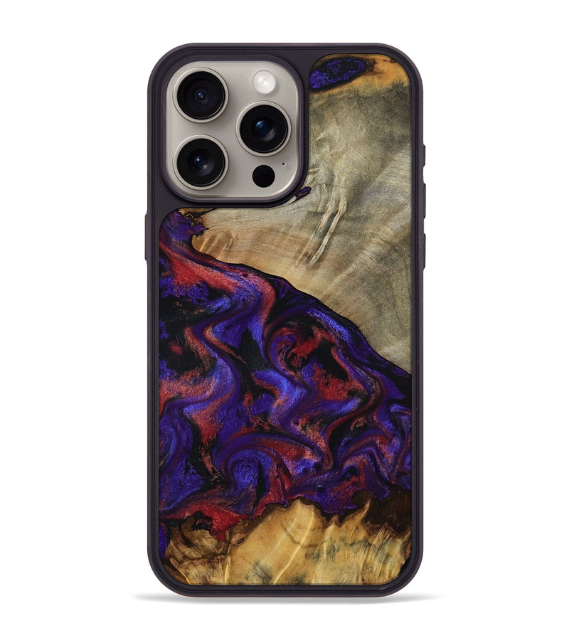 iPhone 15 Pro Max Wood Phone Case - Darcie (Purple, 797438)