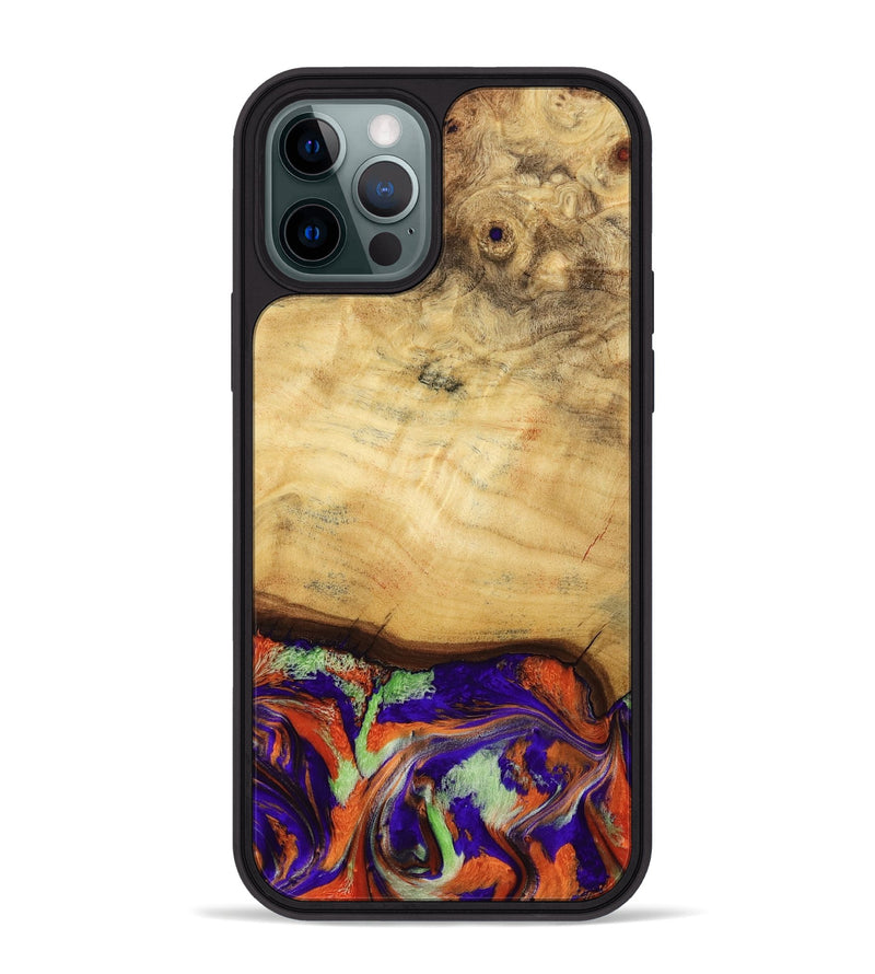 iPhone 12 Pro Max Wood Phone Case - Riggs (Purple, 797447)
