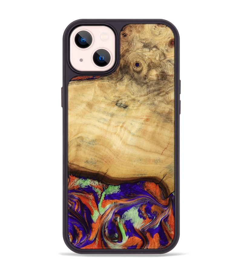 iPhone 14 Plus Wood Phone Case - Riggs (Purple, 797447)