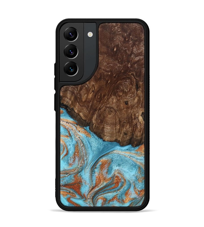 Galaxy S22 Plus Wood Phone Case - Jerrod (Teal & Gold, 797450)