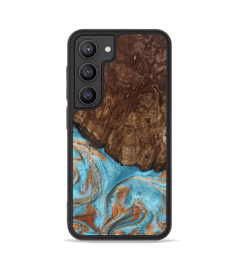 Galaxy S23 Wood Phone Case - Jerrod (Teal & Gold, 797450)