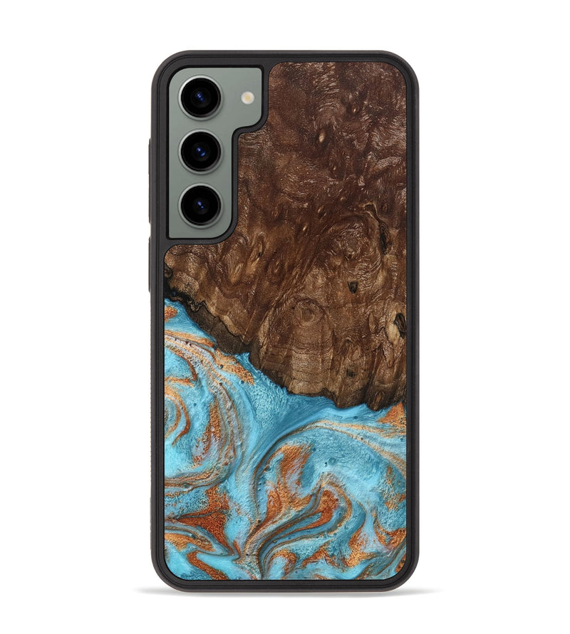 Galaxy S23 Plus Wood Phone Case - Jerrod (Teal & Gold, 797450)