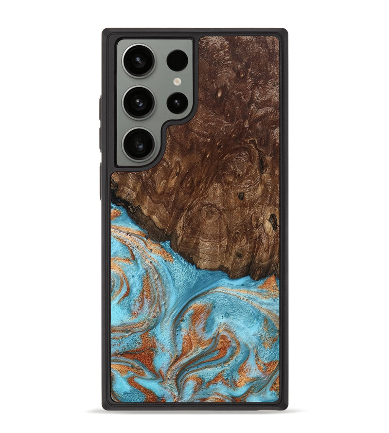 Galaxy S23 Ultra Wood Phone Case - Jerrod (Teal & Gold, 797450)