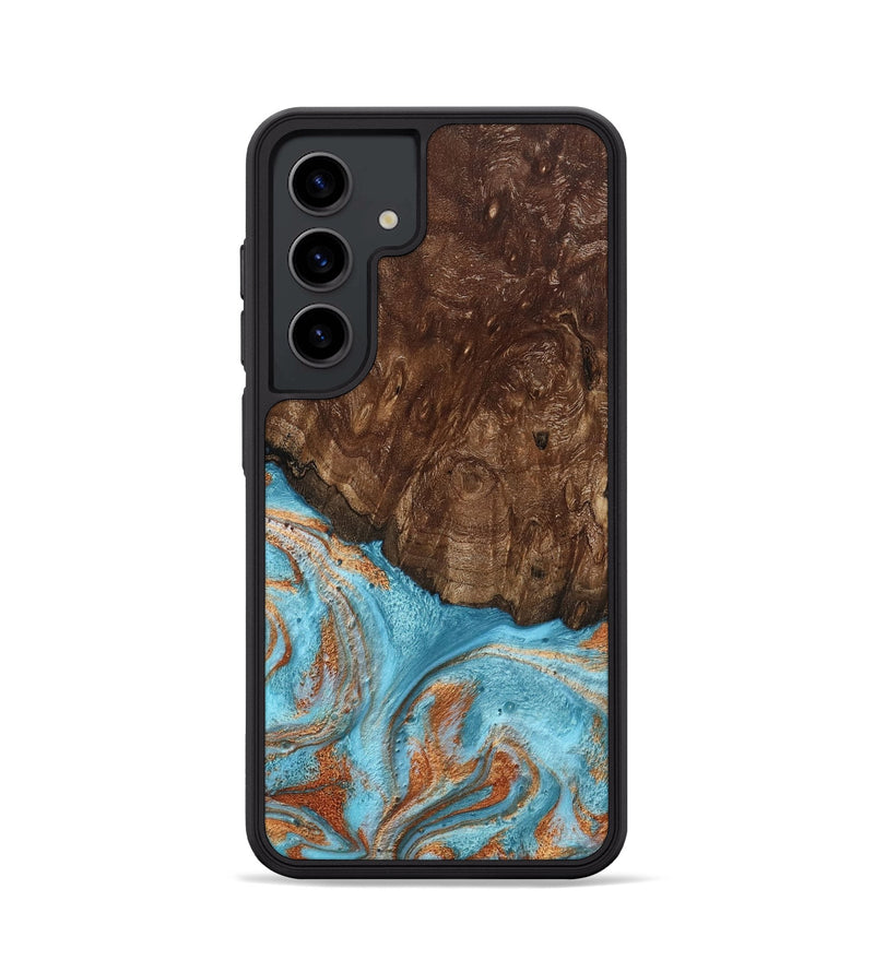 Galaxy S24 Wood Phone Case - Jerrod (Teal & Gold, 797450)