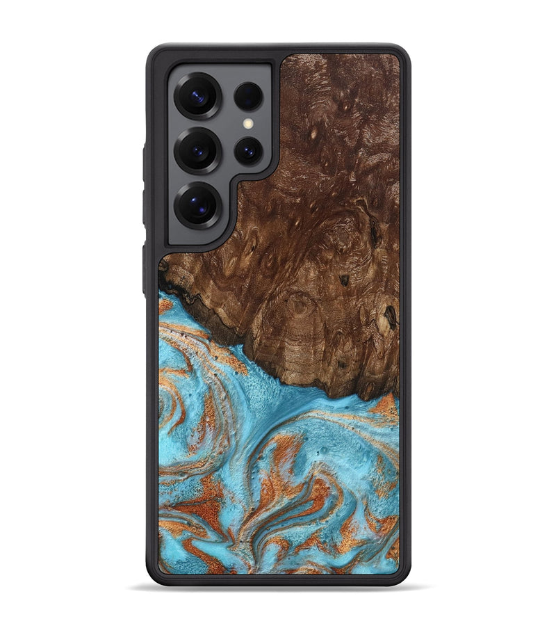 Galaxy S25 Ultra Wood Phone Case - Jerrod (Teal & Gold, 797450)