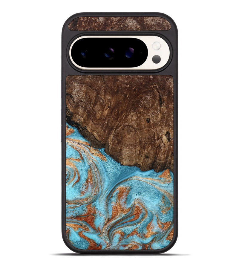 Pixel 9 Pro XL Wood Phone Case - Jerrod (Teal & Gold, 797450)