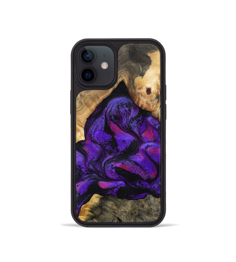 iPhone 12 mini Wood Phone Case - Tennie (Purple, 797458)