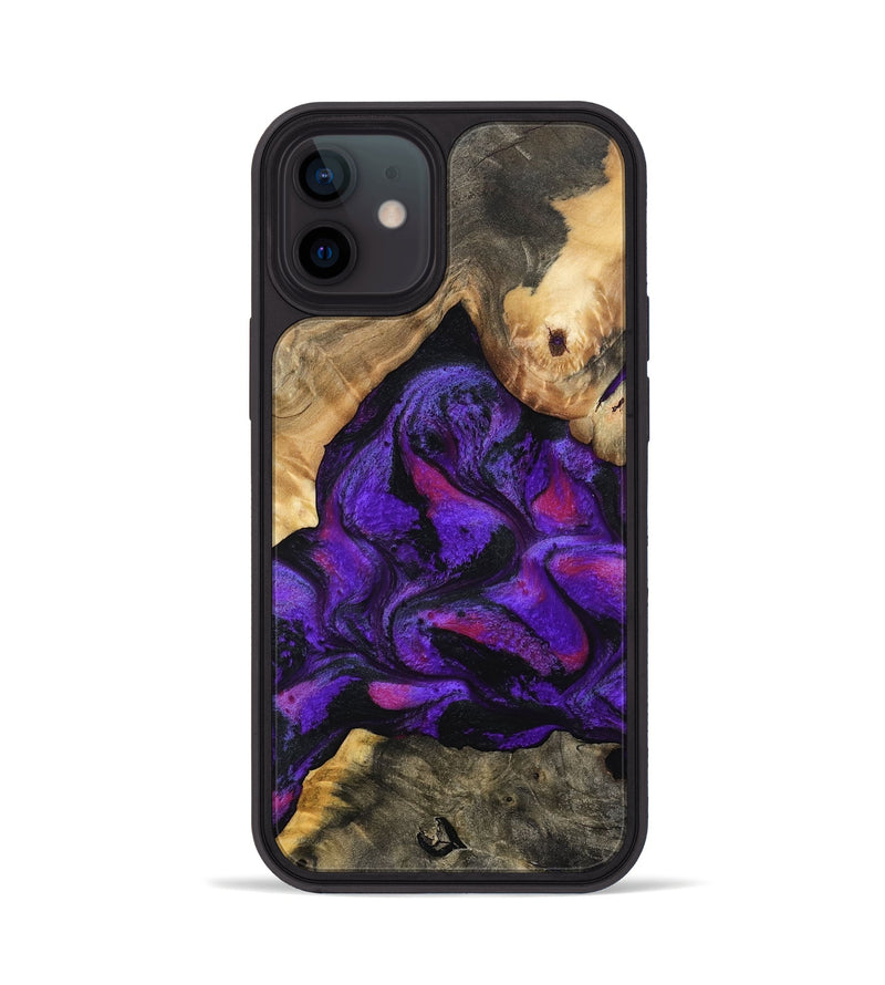 iPhone 12 Wood Phone Case - Tennie (Purple, 797458)