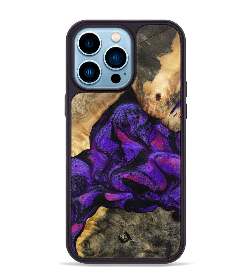 iPhone 14 Pro Max Wood Phone Case - Tennie (Purple, 797458)