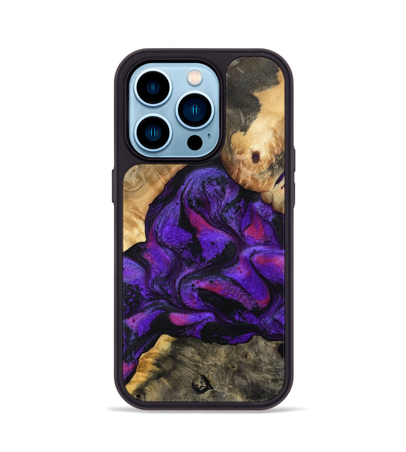 iPhone 14 Pro Wood Phone Case - Tennie (Purple, 797458)