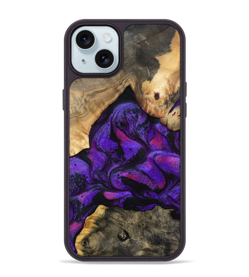 iPhone 15 Plus Wood Phone Case - Tennie (Purple, 797458)