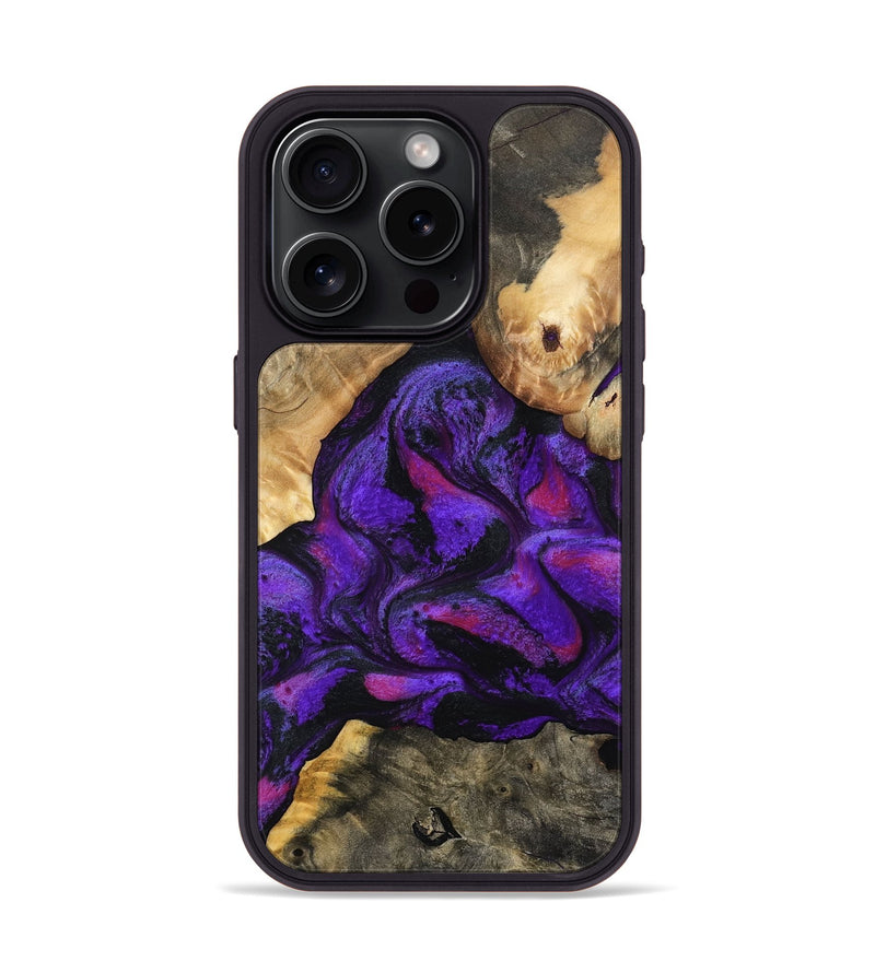iPhone 15 Pro Wood Phone Case - Tennie (Purple, 797458)