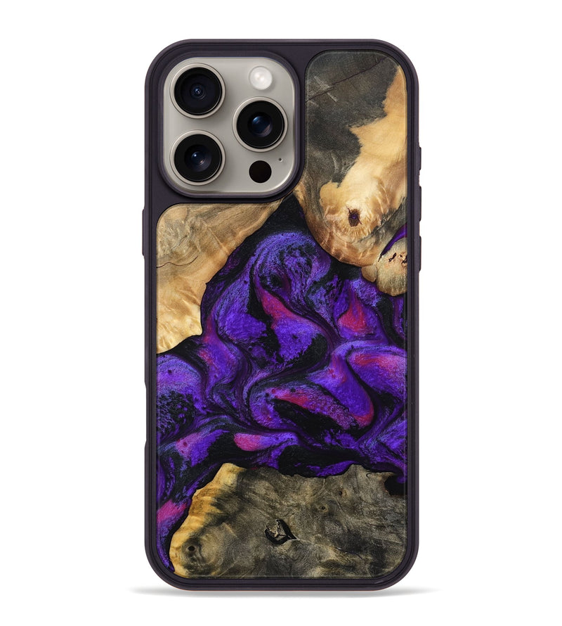 iPhone 16 Pro Max Wood Phone Case - Tennie (Purple, 797458)