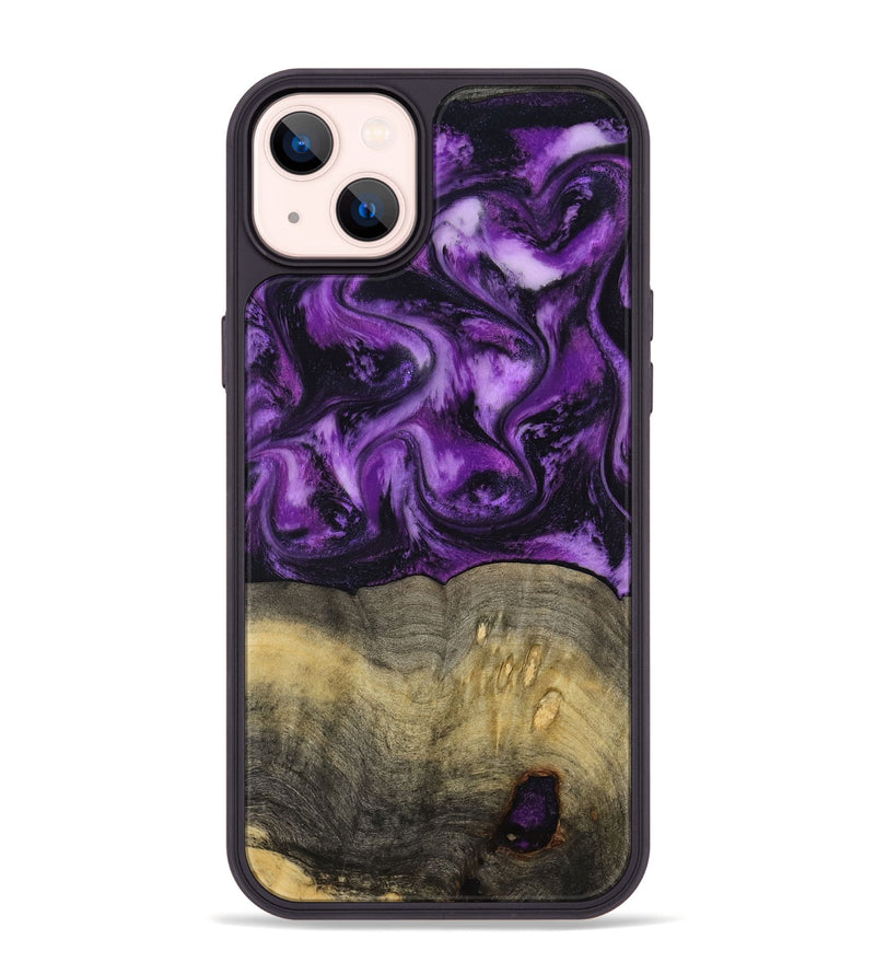 iPhone 14 Plus Wood Phone Case - Deidra (Purple, 797459)
