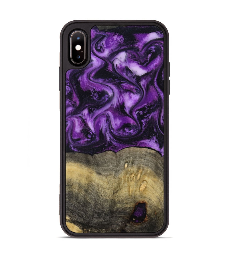 iPhone Xs Max Wood Phone Case - Deidra (Purple, 797459)