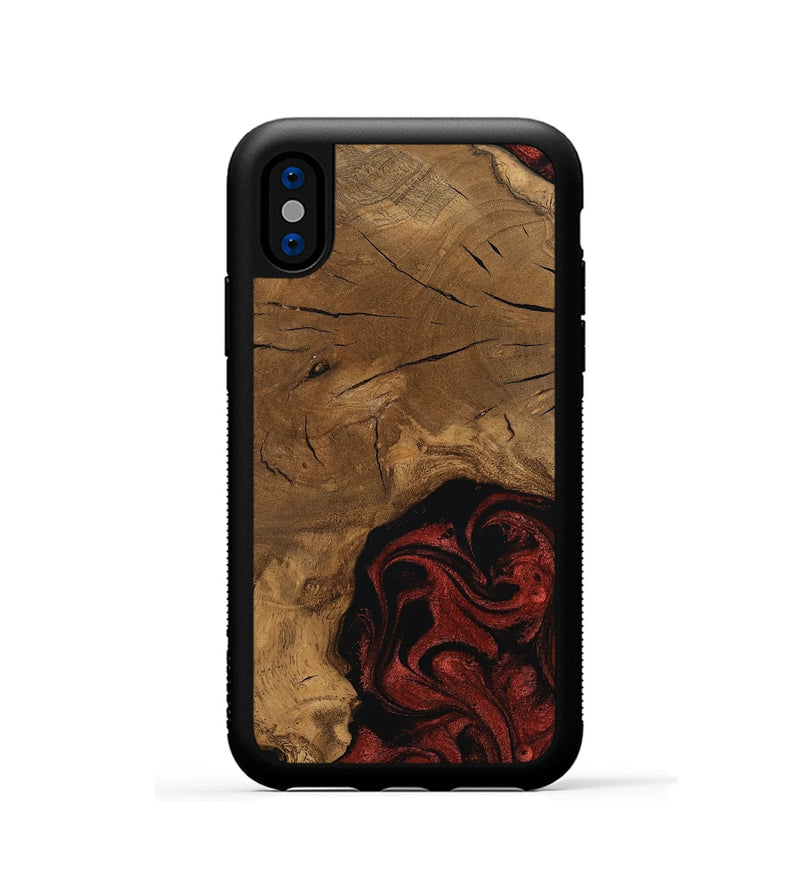 iPhone Xs Wood Phone Case - Mariann (Ancient Olive, 797614)