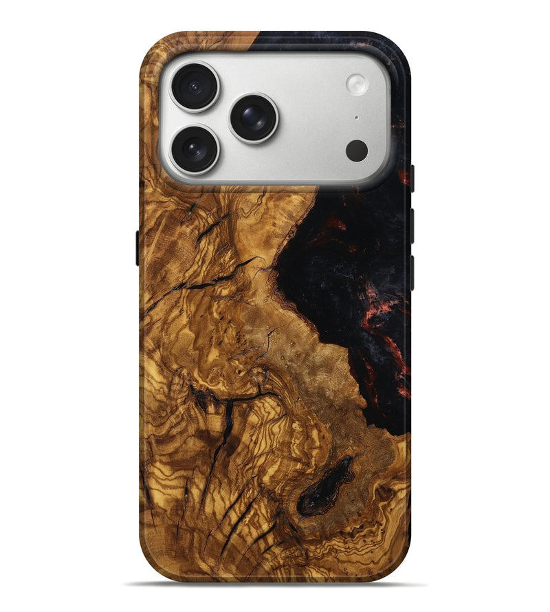 iPhone 17 Pro Max Wood Live Edge Phone Case - Inez (Ancient Olive, 797678)