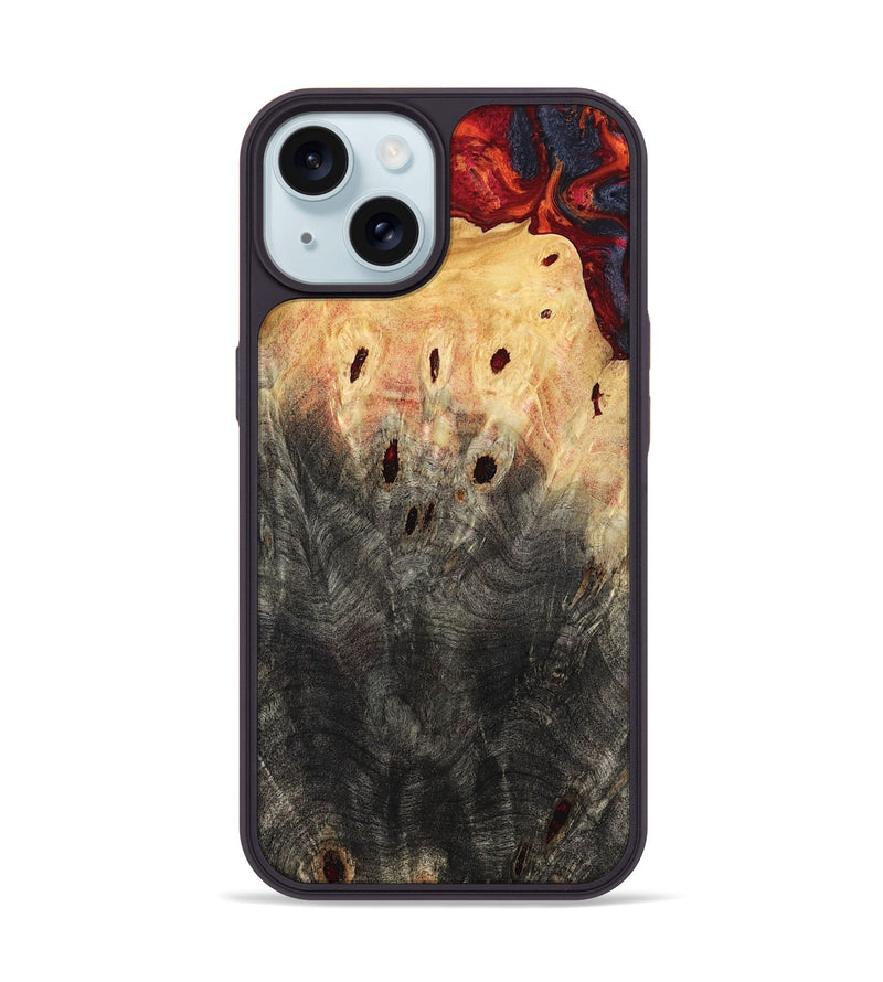 iPhone 15 Wood Phone Case - Porsha (Red, 797765)